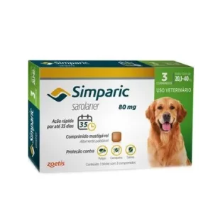 Simparic 20,1kg a 40kg - 3 comprimido