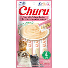 Petisco Churu Para Gatos Sabor salmão 56g - 4 Tubets