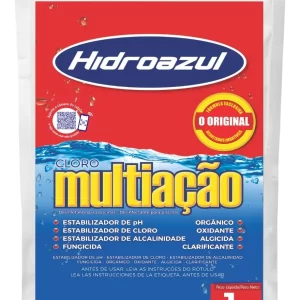 Cloro Para Piscinas Multiação 1kg Hidroazul 8 Em 1