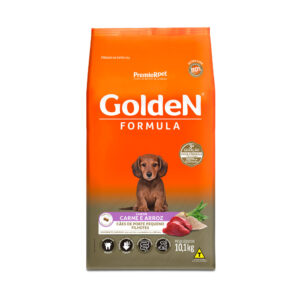 Ração Golden Filhotes Raças Pequenas Carne E Arroz 10,1 Kg