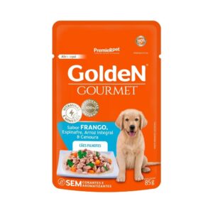 Sache Golden gourmet Cães Filhotes Frango Sachê 85g