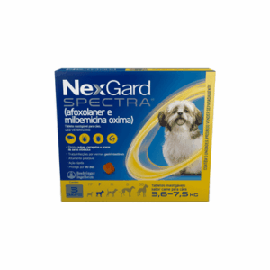 Antipulgas e Carrapatos NexGard Spectra para Cães de 3,6 a 7,5kg caixa c/3