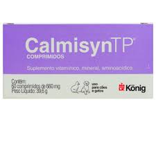 Suplemento Alimentar Calmisyn Tp 660mg 4 Comp. Cães E Gatos