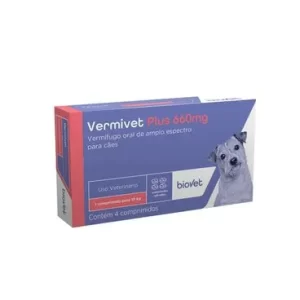 Vermífugo Vermivet Plus 660mg - 4 Comprimidos