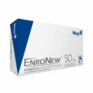 Antibiótico EnroNew 50mg para Cães e Gatos de até 10kg cartela com 10 comprimidos