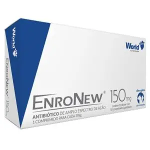 Antibiótico EnroNew 50mg para Cães e Gatos de até 10kg cartela com 10 comprimidos