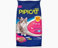 Areia Sanitaria Pipicat Floral 12 kg