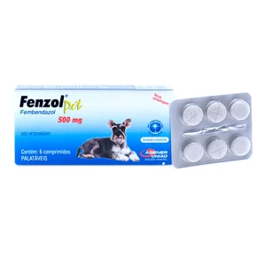 Vermífugo Fenzol Pet 500mg para Cães 6 comprimidos