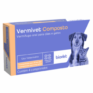 Vermífugo Vermivet Composto 600 mg Biovet 4 comprimido