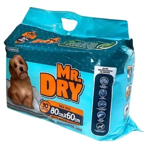 Tapete Mr. Dry Higiênico Para Cães 80x60cm com 30 Unidades